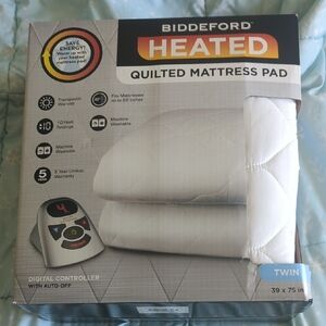 Heated Quilted Mattress Pad - White (Twin)